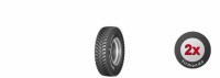 2x 315/80R22.5 MICHELIN XWORKSXDY 156 2x 315/80R22.5 MICHELIN XWORKSXDY 156