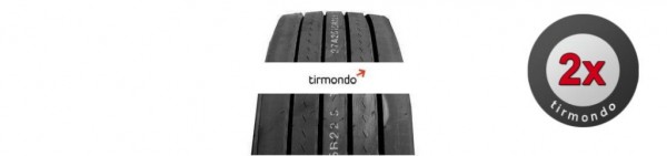 2x 385/65R22.5 (15R22.5) HANKOOK TL10+